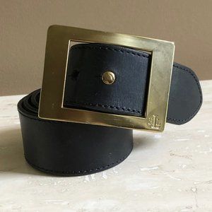 Ralph Lauren Leather Belt with Big Buckle